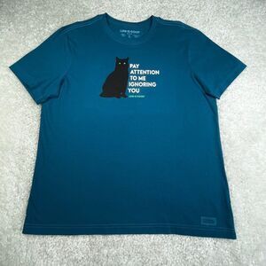 Life Is Good Crusher Tee Pay Attention Cat To Me T-shirt Mens Large